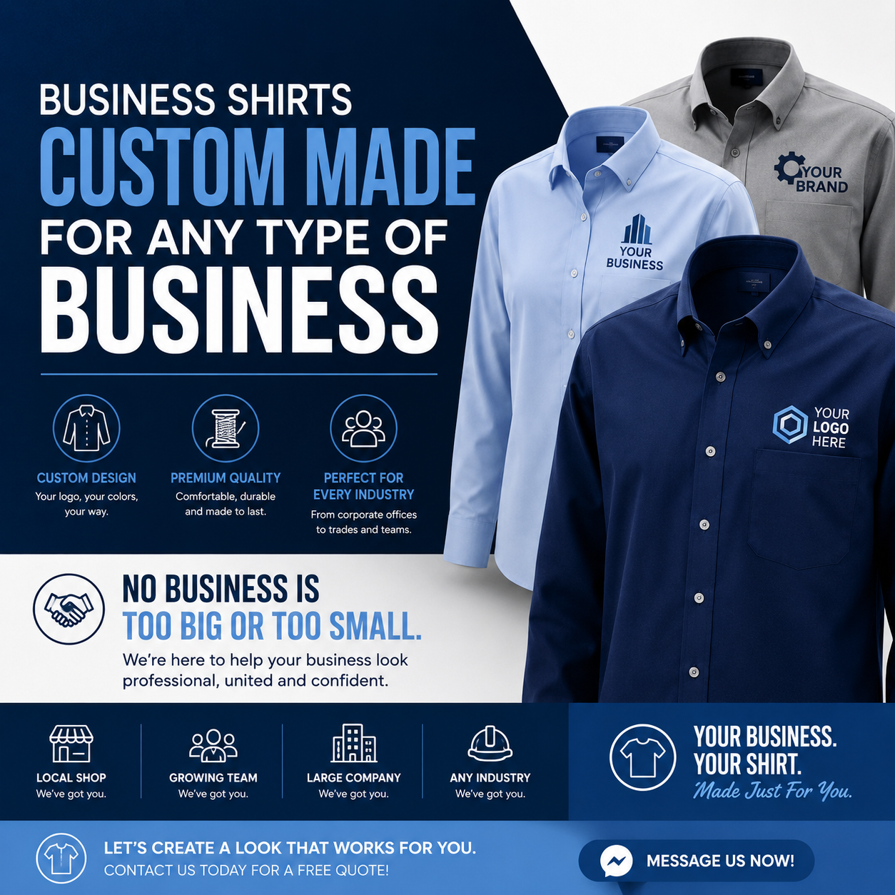 Custom Business Shirt — Made for Your Brand