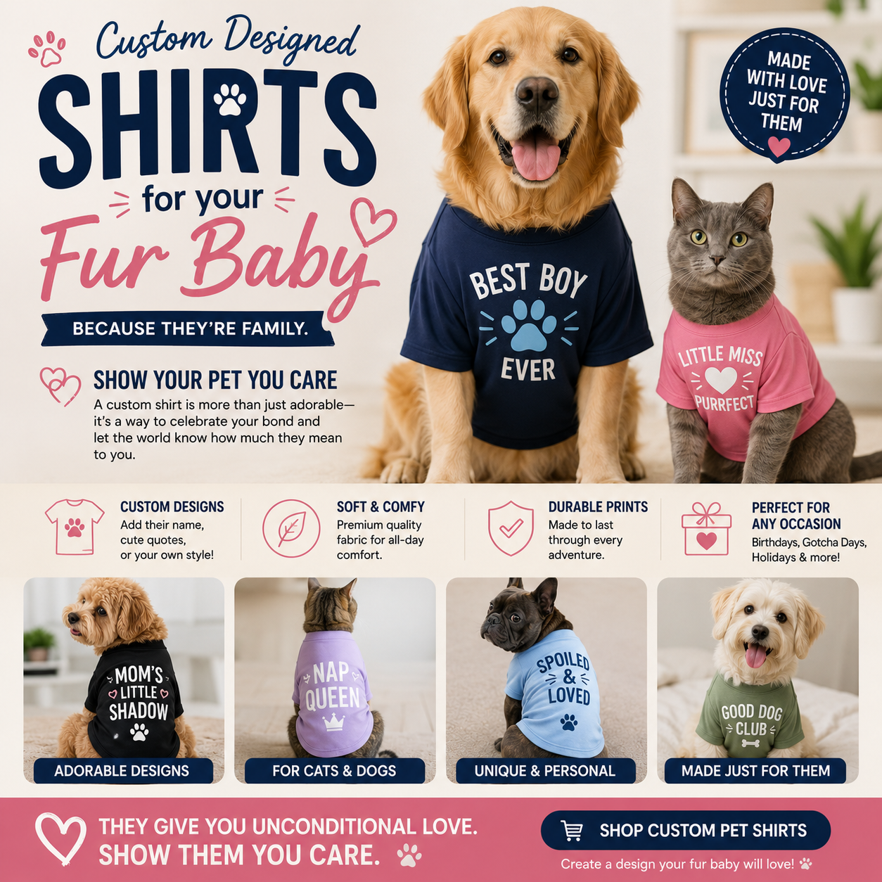 Custom Designed Shirt for Your Fur Baby